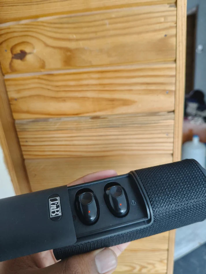 3 in one device earbuds, power bank, bluetooth