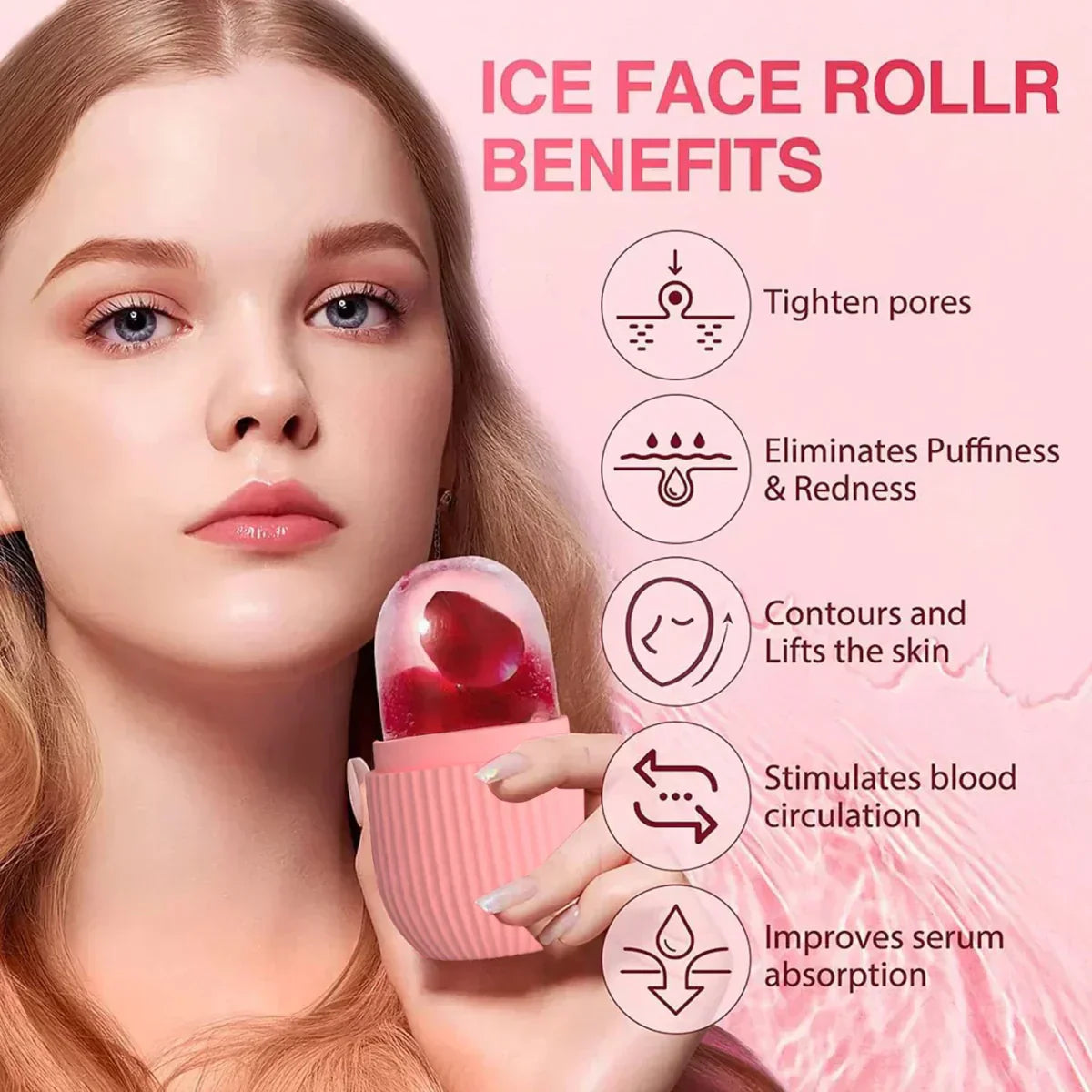 Silicone Ice Roller for face - Original Imported Silicon Ice Cube Face Roller